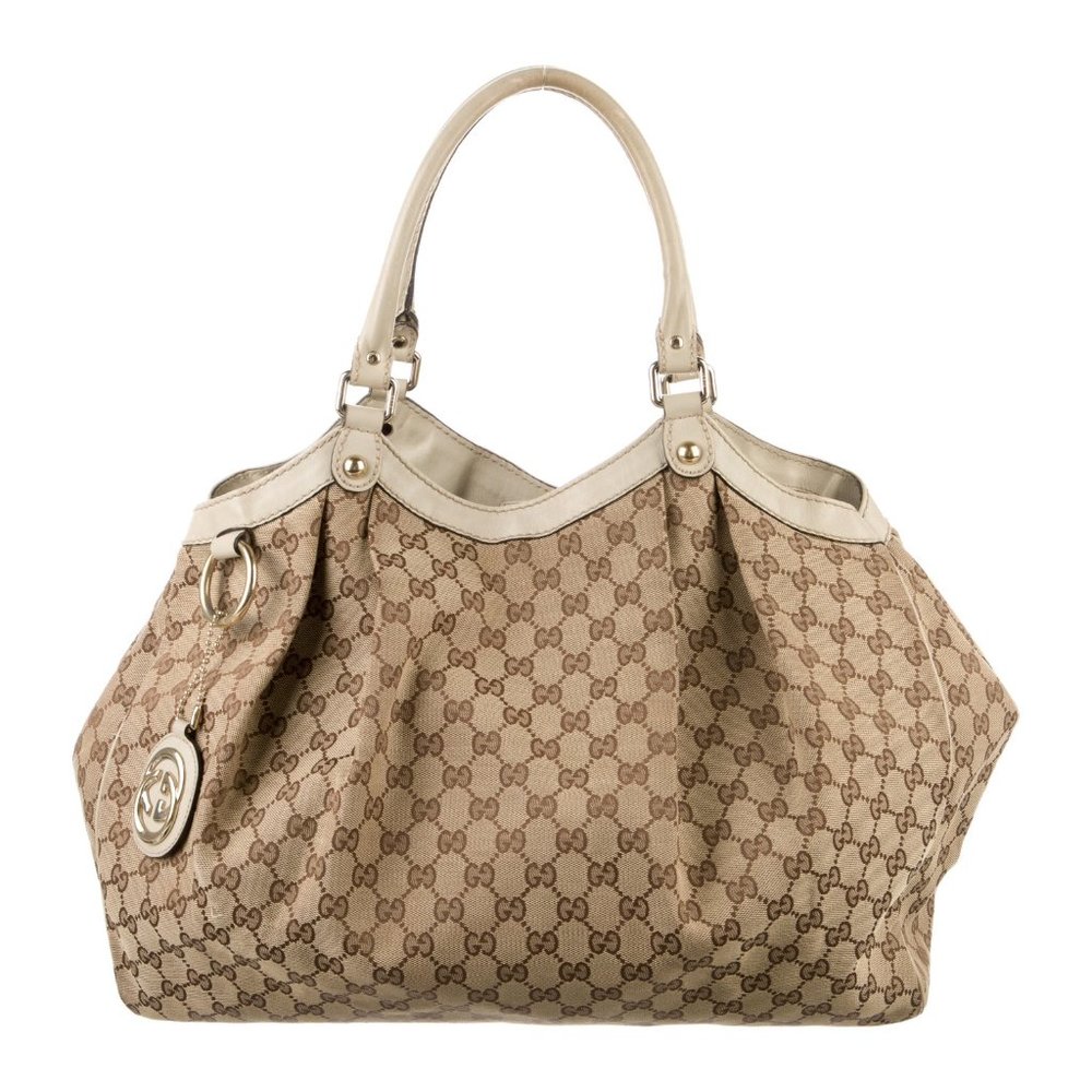 💯Authentic Gucci Large Sukey Tote Gold